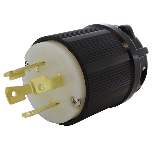 Locking Plug, L16-30P, 30 A, 480V AC, Three Phase, Black